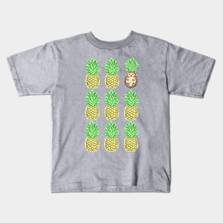 Hedgehog Pineapples Kids T-Shirt